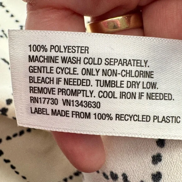 Prologue women’s Cream Polyester Top with Black Dot Grid Detail size XXL - Picture 4 of 7